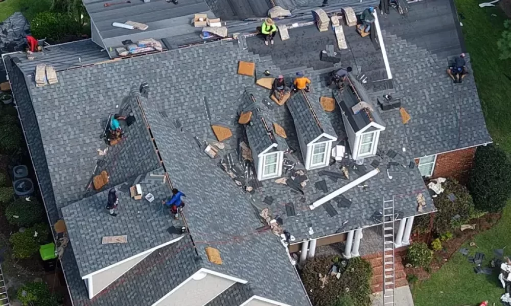 Residential roof replacement in Leland NC by licensed roofing contractor using FORTIFIED roofing standards